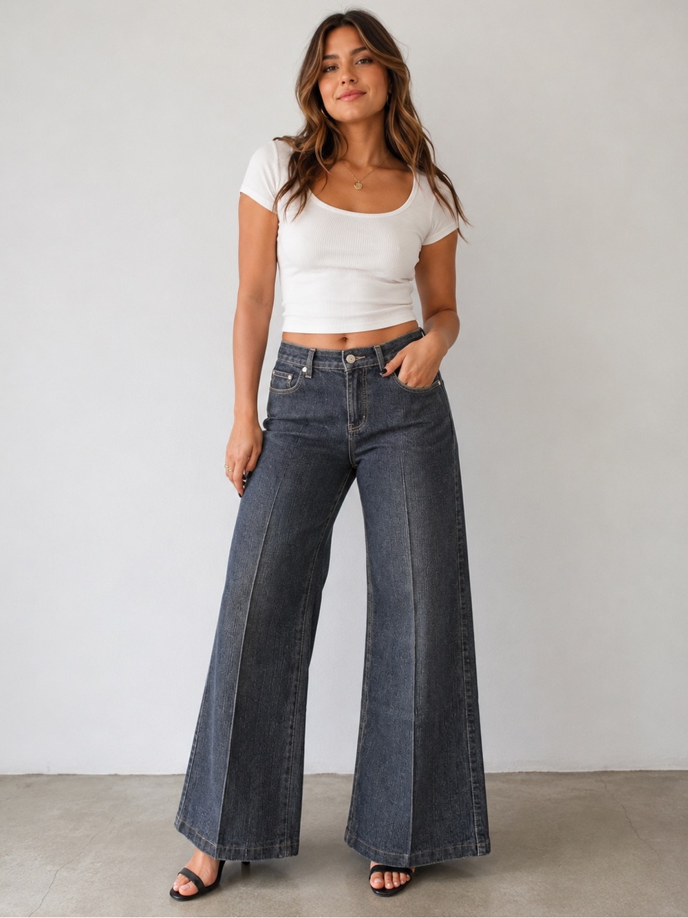 Addition Elle Dark Blue Boot Cut Leg Jeans waist 36 inseam 27